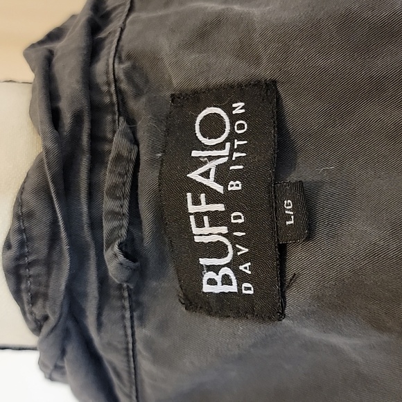 Buffalo David Bitton Charcoal Anorak Jacket With Cinches Size Large - Picture 5 of 10